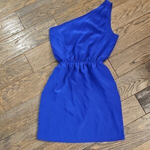 Club Monaco One Shoulder Silk Dress